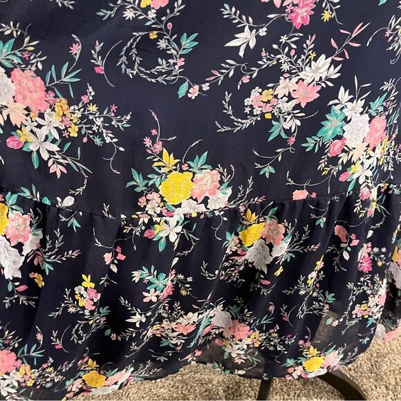 Merona Floral Sleeveless Maxi navy Dress - Picture 5 of 12
